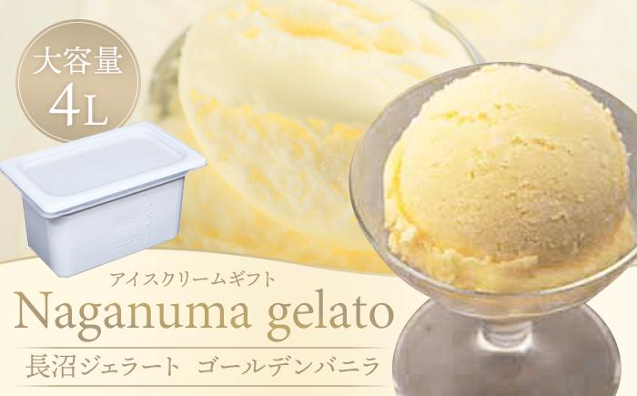 長沼ジェラート（ゴールデンバニラ）4000ml 大容量４L アイスクリームギフト 【 アイス アイスクリーム ジェラート 人気 北海道 ランキング アイスキャンディー アイスクリームセット セット スイーツ お菓子 洋菓子 デザート デザートカップ デザート詰め合わせ デザートアイス 詰合せ 詰め合わせ 】