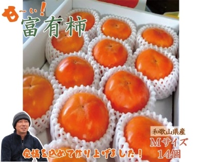 ケーズファーム　富有柿　Mサイズ　約14個入　約2.8kg【ポイント交換専用】