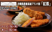 【卵アレルギー対応商品】沖縄最高級県産豚【紅豚】 天使のとんかつ・串カツ（3枚＋3本）