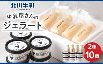 牛乳屋さんのジェラート 2種10個セット