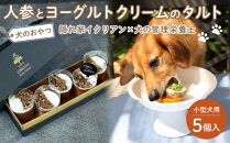 ペットフード(犬のおやつ)　人参とヨーグルトクリームのタルト　5個入り【ペットフード ペット 動物 犬 餌 エサ 小型犬 愛犬 愛犬家 愛犬用 スイーツ タルト おやつ 犬用 ペット用 ご褒美 福岡県 筑前町 ふるさと納税 送料無料 CH003】