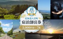 北海道八雲町　宿泊割引券3,000円分×7枚【 宿泊券 割引券 旅行 ホテル ホテルチケット 観光 宿泊 ご当地 八雲町 北海道 】