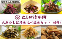 【辻しば漬本舗】大原のしば漬味比べ滋味セット（6種） [ 京都 大原 漬物 食べ比べ 自社栽培 老舗 赤しそ 壬生菜 すぐき ちりめん たけのこ 人気 おすすめ お取り寄せ 通販 送料無料 ふるさと納税 ]