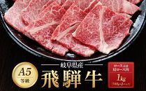 飛騨牛Ａ5 焼肉用 1kg（500g×2パック）ロース 又は 肩ロース 肉 ｜国産 肉 牛肉 焼肉 和牛 黒毛和牛 グルメ A5等級 おすすめ AD117【飛騨牛 和牛ブランド 飛騨牛 黒毛和牛 飛騨牛 岐阜 大野町 飛騨牛】