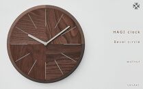 HAGI clock - Bevel circle　SASAKI【旭川クラフト(木製品/壁掛け時計)】ハギクロック / ササキ工芸【walnut】_03457