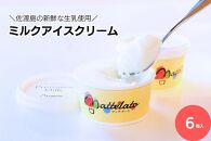 【2026年2月発送】佐渡島の新鮮な生乳でつくった ミルクアイスクリーム「島プレミオミルク」6個入