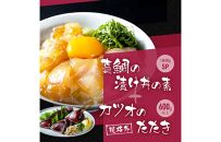 規格外カツオたたき 約600g＋真鯛漬け丼の素 約80g×5パック【ポイント交換専用】