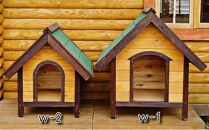 北海道産天然木の犬小屋「ウッディーハウス w-2」【 天然木 DIY ガーデン お庭 愛犬 犬小屋 標茶町 北海道 】