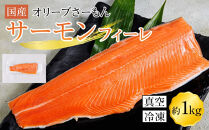 サーモン 冷凍 フィーレ 1kg 生食用 産地直送 小分け【切り身 生食 お刺し身 刺身 カルパッチョ レアステーキ 国産 香川県 讃岐 さぬき】