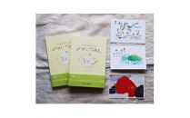 プレゼント用・レシピイラスト集「大地をまるごとやさしいごはん」2冊+贈り物に喜ばれる絵葉書3枚セット