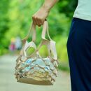 SKLO 持ち手のカラーを選べる！床革のテイクアウトBAG【Red】