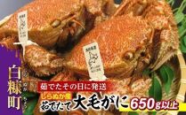 しらぬか産 茹でたて大サイズ毛がに【650g以上】