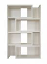 【ホワイト】伸縮自在オープンラック 【75～139巾4段】フラップ 75Ｈ
