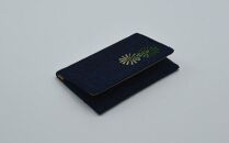 加賀繍　名刺入れ　ネイビー