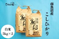 【令和7年産新米予約】南魚沼産コシヒカリ 白米5kg×2 ひらくの里ファーム【2025年10月上旬より順次発送予定】