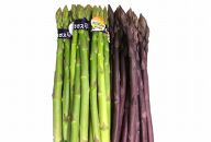 グリーンアスパラ & 紫アスパラ セット 約1.3kg ( グリーンアスパラガス約800g & 紫アスパラガス約500g ) 坂出市産｜アスパラガス